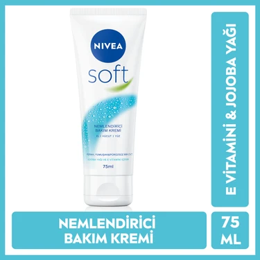 Nivea Soft Nemlendirici El Bakım Kremi 75ml, Jojoba Yağı, E Vitamini, Yumuşak Cilt, Canlandırıcı,