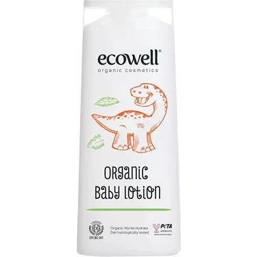 Ecowell Bebek Yüz ve Vücut Losyonu, Organik & Vegan Sertifikalı, Nemlendirici Bebe Kremi,