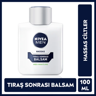 Nivea Men MEN Erkek Hassas Ciltlere Özel Tıraş Sonrası Balsam 100ml, Tahriş ve Hassasiyet Karşıtı,