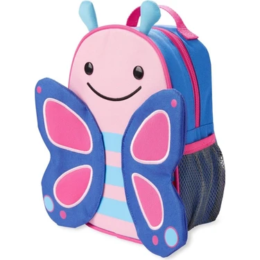 Skip Hop Zoo Mini Sırt Çantası Kelebek Renkli Polyester Malzeme Özellikleri ile 19 cm