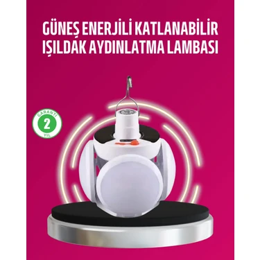 Die Grup Solar ve USB Şarjlı Su Geçirmez Katlanabilir LED