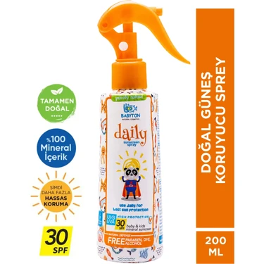 Babyton Doğal Güneş Koruyucu Sprey 30 SPF 200