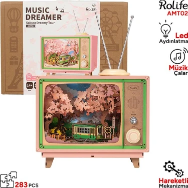 Rolife AMT02 Tv Görünümlü Müzik Kutusu (Sakura dreamy tour) Fiyatı