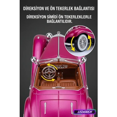 L'edoren Pembe 1/24 Mercedes-Benz 500K 1936 Classic Diecast Fiyatı