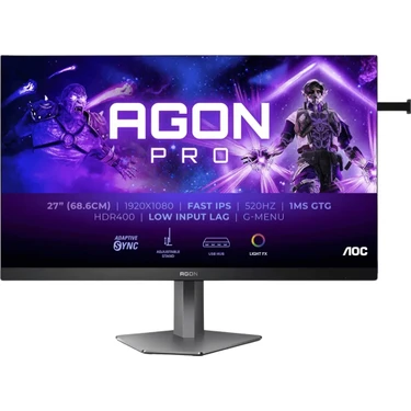 Aoc Agon Pro 27” AG276FK 520Hz 0.3ms HDMI Dp Adaptivesync Fiyatı