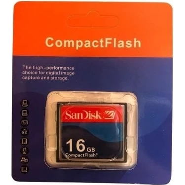 Sandisk 16GB Compact Flash Hafıza Kartı CF Kart 4K Video Desteği ve Yüksek Okuma/Yazma Hızı