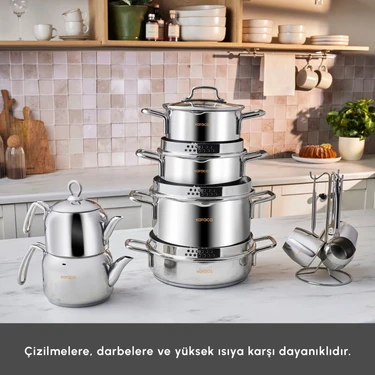 Karaca Powersteel 316+ Martha 15 Parça Kapakları Süzgeçli Fiyatı