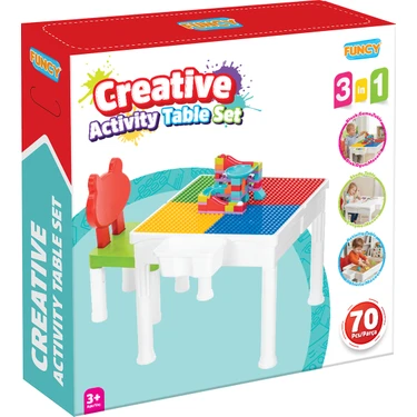 Creative Games 3 In 1 Aktivite Masa Seti 48 Parça Bloklu Fiyatı