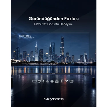 Skytech Q55ST3405 55" 139 Ekran Uydu Alıcılı 4K Ultra HD Smart QLED