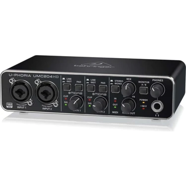Behringer U-PHORIA UMC204HD Usb Ses Kartı 192 kHz Hassasiyet Fiyatı