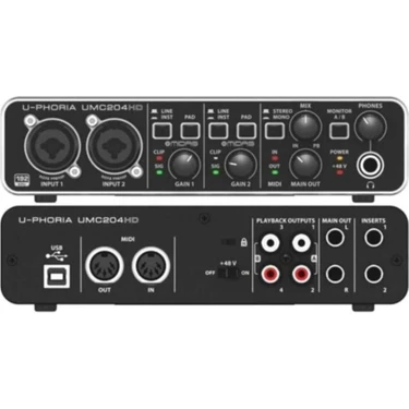 Behringer U-PHORIA UMC204HD Usb Ses Kartı 192 kHz Hassasiyet Fiyatı