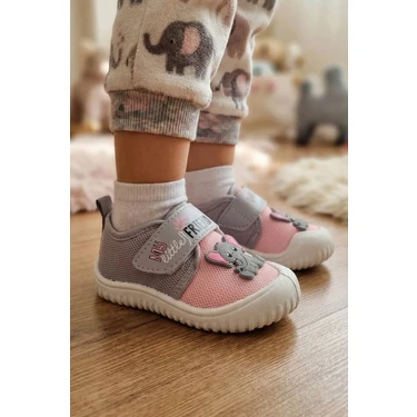 Gezer Kız Bebek Yazlık Keten Tek Cırt Cırtlı Ayarlanabilir Rahat Taban Ev Okul Kreş Günlük