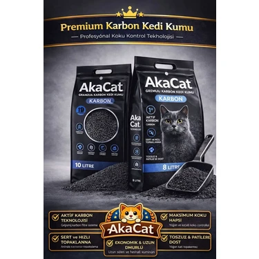Akacat 8 Lt Süper Tozsuz Kedi Kumu Kokusuz Aktif Karbonlu Fiyatı