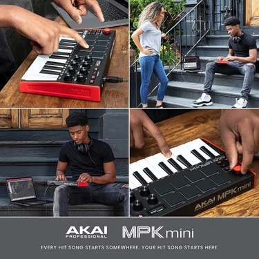 AKAI MPKMINI 3 Midi Klavye Siyah-Beyaz Renk Seçeneği ile Fiyatı