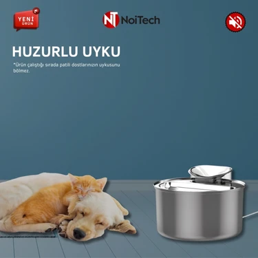 Noitech 4L Ultra Sessiz Paslanmaz Çelik Akıllı Kedi Köpek Su Fiyatı