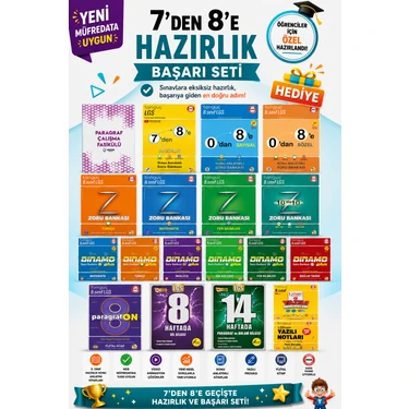 Tonguç Akademi 7'den 8'e Hazırlık + 8. Sınıf Lgs Hazırlık Kitabı