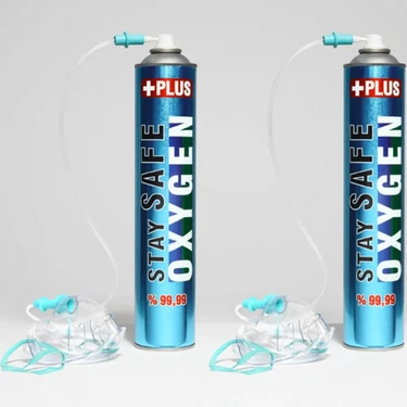 衛生日用品 R.E.G. O-K hi stainless 40 Stay Safe Oksijen Plus %99.9 Saflıkta Medikal Oksijen 2'li Fiyatı