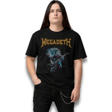 megadeth Tシャツ Fuddy Moda Unisex Megadeth V2 Baskılı Tişört, Oversize Rock Fiyatı