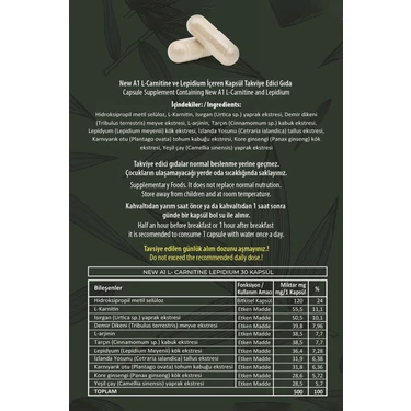 hhs a1 l carnitine lepidium 30 kapsl Hhs A+1 L HHS A+1 L-Carnitine Lepidium 30