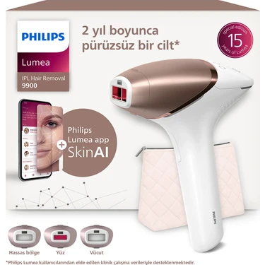 Philips Lumea 9900 Serisi BRI953/01 IPL Tüy Alma, Skin AI Uygulama,Vücut,Yüz ve Bikini,3 Başlık,Çanta ürün görseli