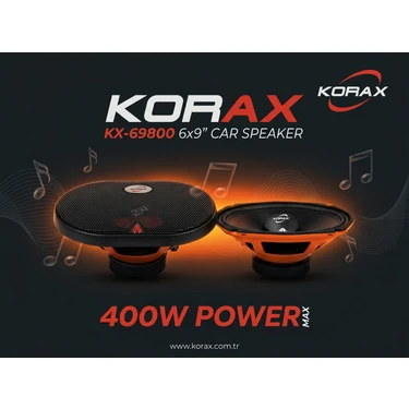 Korax KX-M69800 400W Oval Oto Hoparlör (Takım - 2 Adet) Fiyatı