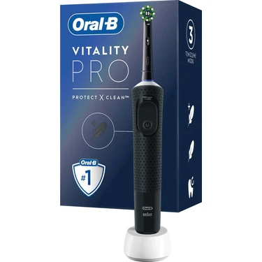 Oral -B D103 Vitality Pro Cross Action Şarjlı Diş Fırçası - Siyah ürün görseli