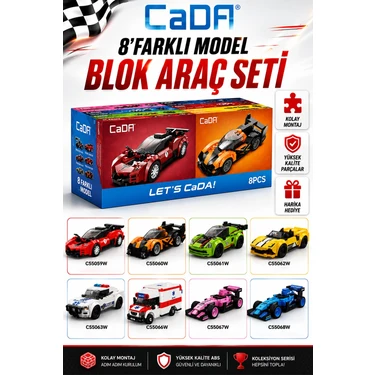 Vagonlife Cada 8 Farklı Model Blok Araç Seti Toplam 1205 Fiyatı