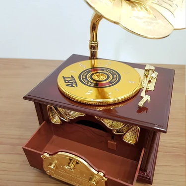 Chavin Dekoratif Nostaljik Dönen Plaklı Gramafon Müzik Fiyatı