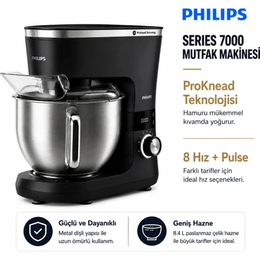 Philips Series 7000 Mutfak Şefi 5.5l Paslanmaz Çelik Hazne Fiyatı
