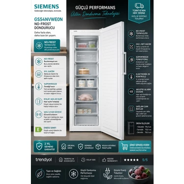Siemens GS54NVWE0N Derin Dondurucu Fiyatı - Taksit Seçenekleri