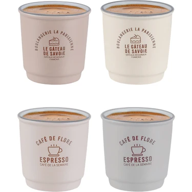 c tea cティー4個 Madame Coco Darci 4'lü Espresso Seti - Renkli - 90 ml Fiyatı