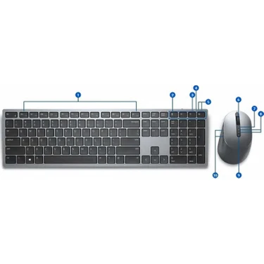 【美品】【US配列】DELL キーボード&マウス　KM7321W DELL KM7321W Premier Bluetooth+Kablosuz Q Trk Optic Mouse Fiyatı