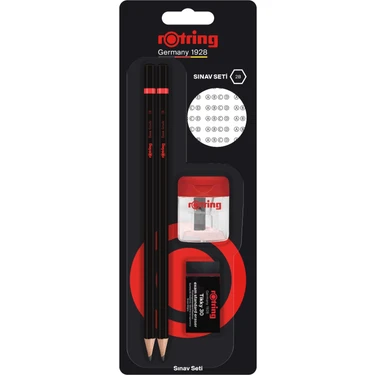 Rotring Sınav Seti 2B+Silgi+Kalemtıraş Bls 2 Li ürün görseli