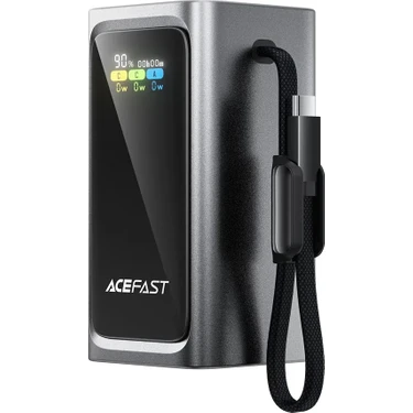 Acefast M33 PD100W 20000 mAh Hızlı Şarj Özellikli Powerbank, USB-C Kablosu/bağlantı Noktası + USB-A Bağlantı Noktası(Acefast Türkiye Garantili) ürün görseli