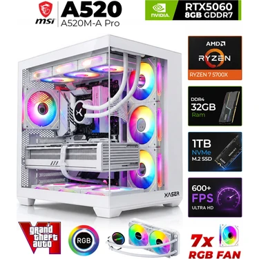 Xaser Sword X60 AMD R7 5700X/MSI A520M-A/8GB RTX5060/ 32GB Fiyatı Xaser Sword X60 AMD R7 5700X/MSI A520M-A/8GB RTX5060/ 32GB Fiyatı