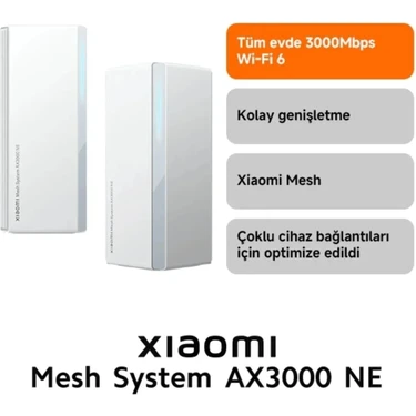 Xiaomi Mesh System AX3000 NE (2'li Paket) Wi-Fi 6 Gigabit Fiyatı