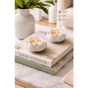 Aksesuar Kuşu 2 Adet Lotus Mumluk Pinterest Lotus Şık Tasarımlı Tealight Mumluk Ev Dekorasyon Ürünü