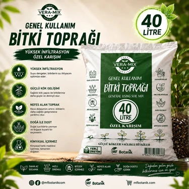 MF Botanik Vera 40 Litre İthal Torf Cocopeat Karışım Saksı Fiyatı