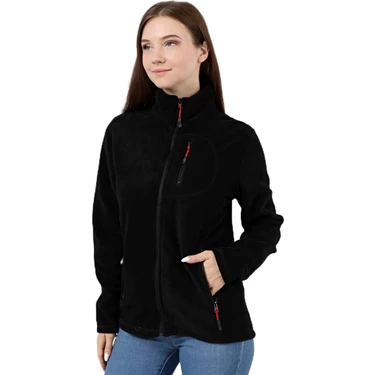 Myg Plus Genıus Store Kadın Polar Tam Fermuarlı Outdoor 3 Cepli Spor Polar Ceket
