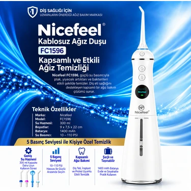 NPO Nicefeel FC1596 Taşınabilir,Şarjlı,Masajlı,Diş Fiyatı