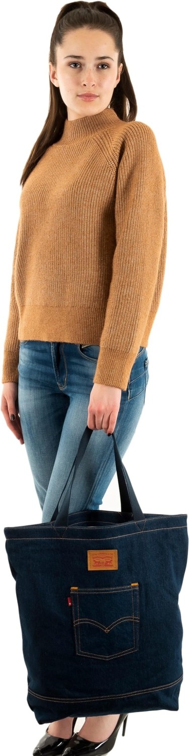 1001 Back Pocket Tote Çanta, Unisex Yetişkin Çanta, Navy Blue (0002), Standart