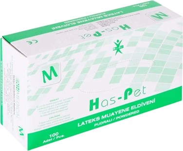 TeknoKapsül Haspet - Lateks Pudralı Muayene Eldiveni