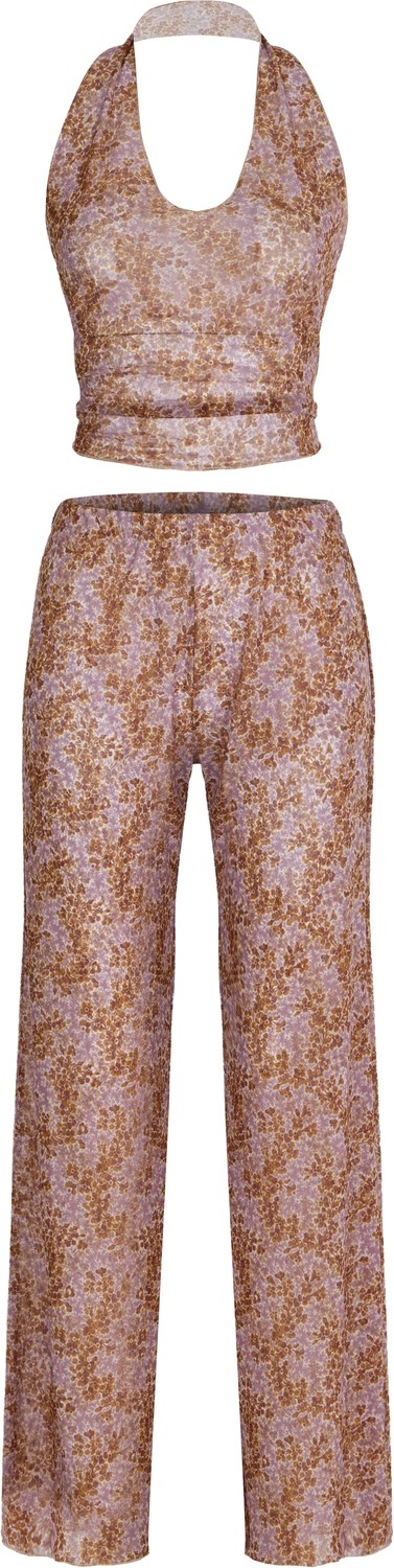 Aquella Desenli Tül Crop Top-Pantolon Takım görsel 3