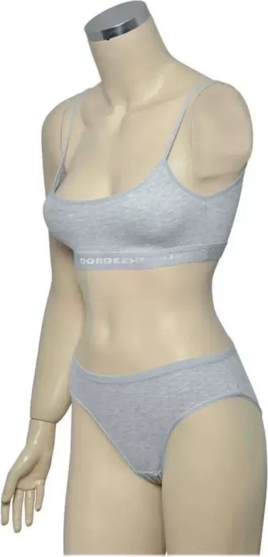 sbodurhome Pedli Ip Askılı Yarım Atlet Büstiyer Külot Takım Gri görsel 3