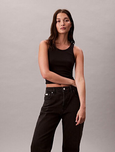 Calvin Klein Kadın High Rise Straight Jean Pantolon görsel 2