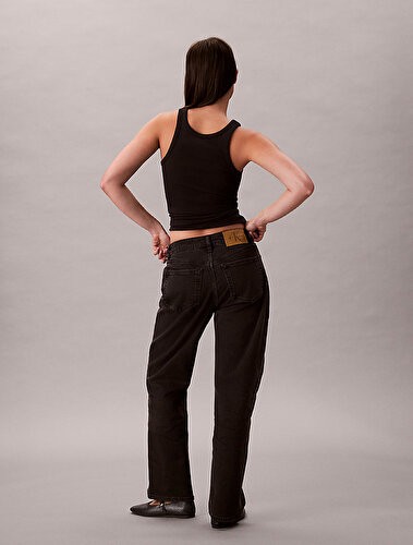 Calvin Klein Kadın High Rise Straight Jean Pantolon görsel 3