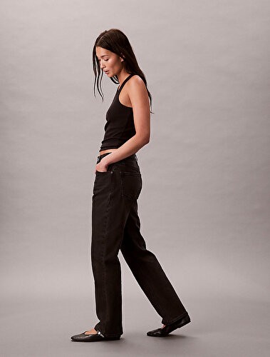 Calvin Klein Kadın High Rise Straight Jean Pantolon görsel 5