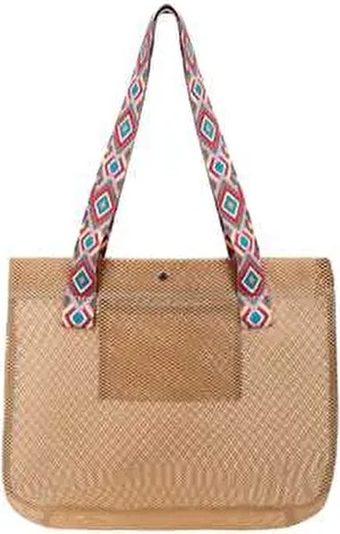 File Kadın Plaj Çantası 44X37 cm Şık Görünüm ile Ergonomik Tasarım El ve Omuz Çantası