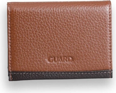 Guard Taba - Kahverengi Çift Renk Bölmeli Hakiki Deri Kredi Kartlık - GRD260404WT1746