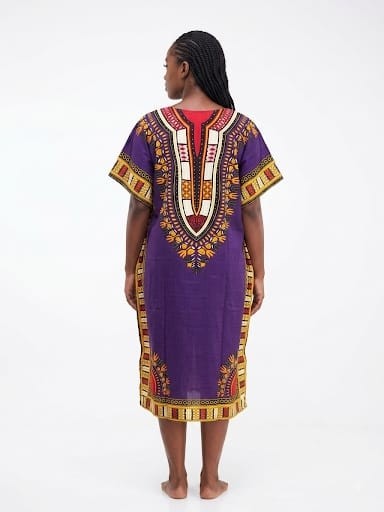 Ata Afrika Desenli Kaftan Elbise, Bol Kesim Dashiki Tunik Elbise, Günlük Etnik Desenli Kaftan Ev Elbisesi, Yazlık Rahat görsel 7